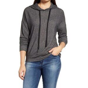 NWT EVERLEIGH Size M Hooded Sweatshirt Dark Grey MSRP $49
